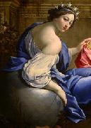 Simon Vouet Low resolution detail of the muse Urania from The Muses Urania and Calliope USA oil painting artist